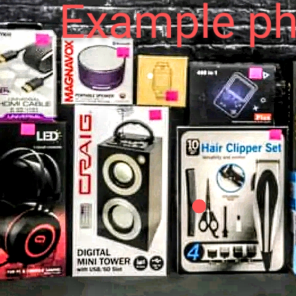 - Mystery box electronics and toys